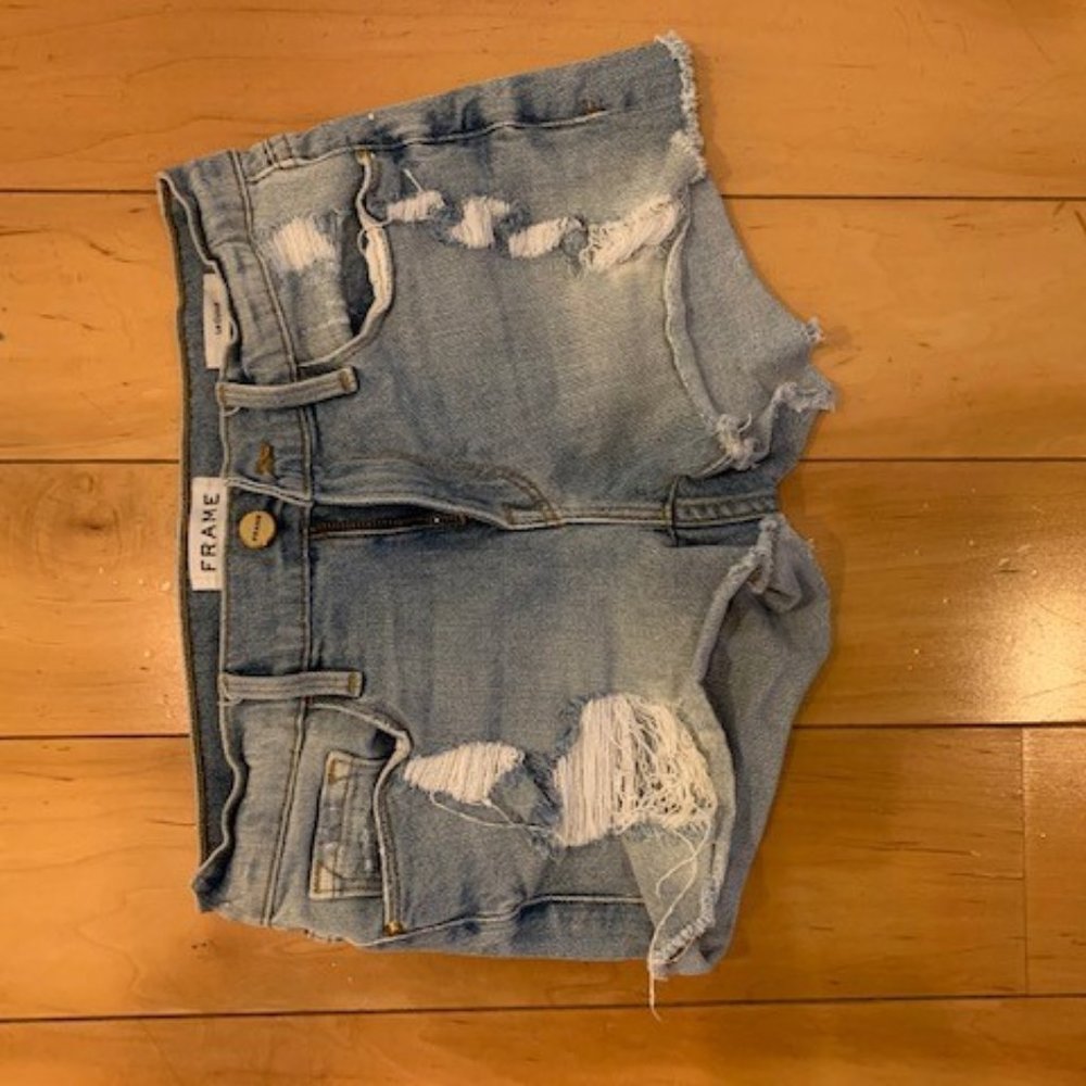 Frame Denim Distressed Shorts Size 24